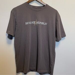 Banana Republic Men's Chocolate Brown Short Sleeve Tee Size Large
